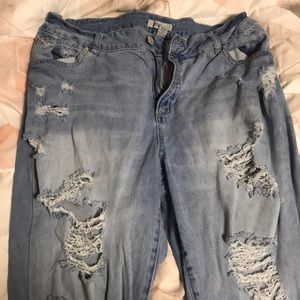 Light Blue Distressed Jeans